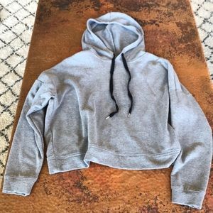 {Forever 21} Grey Hoodie. Scalloped Detail on back